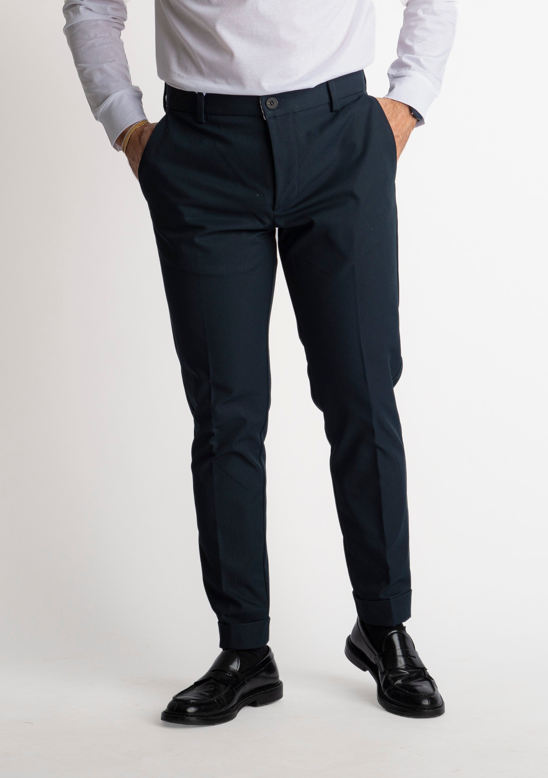 Pantalone Napoli in Gabardina Blu
