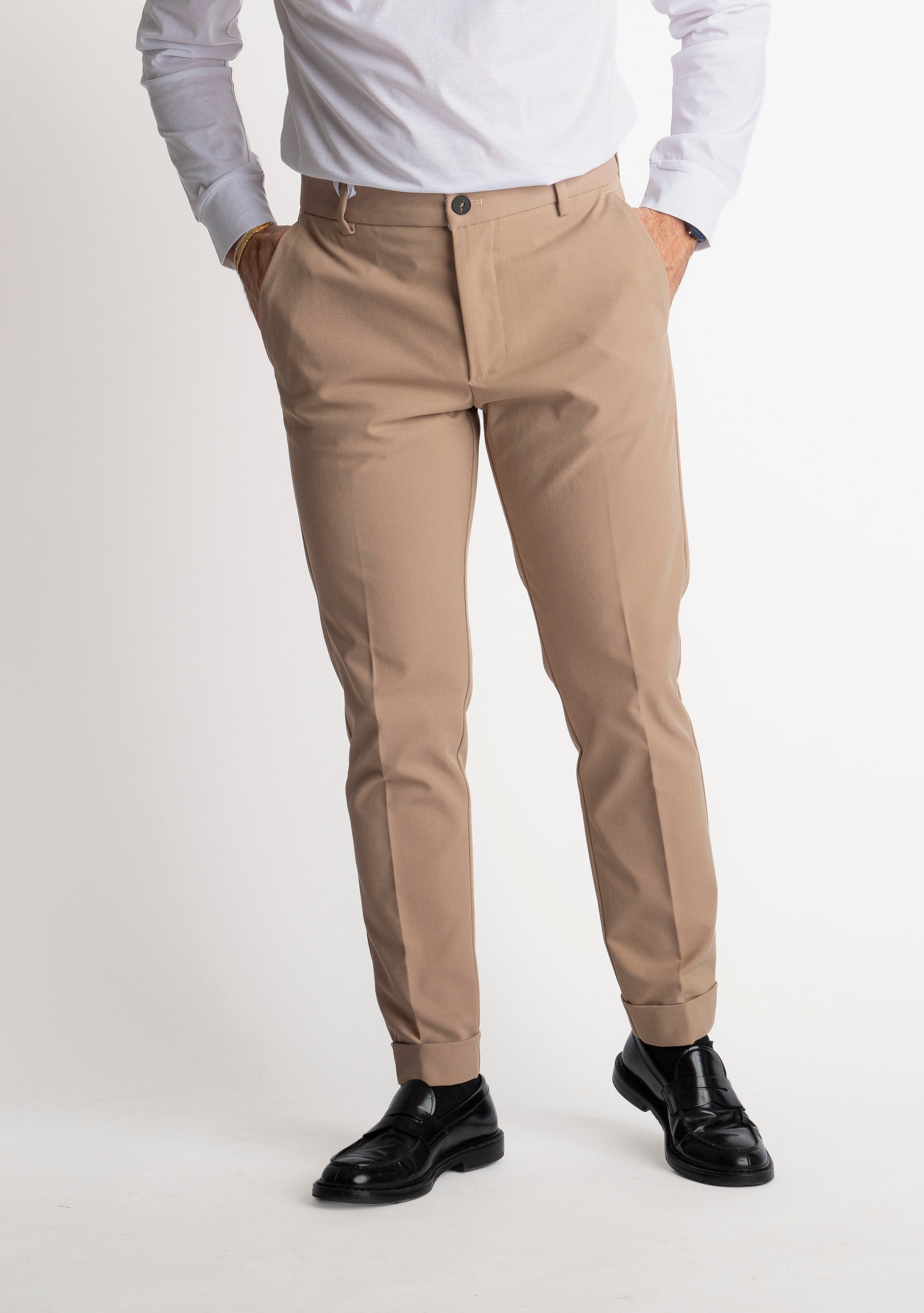 Pantalone Napoli in Gabardina Beige