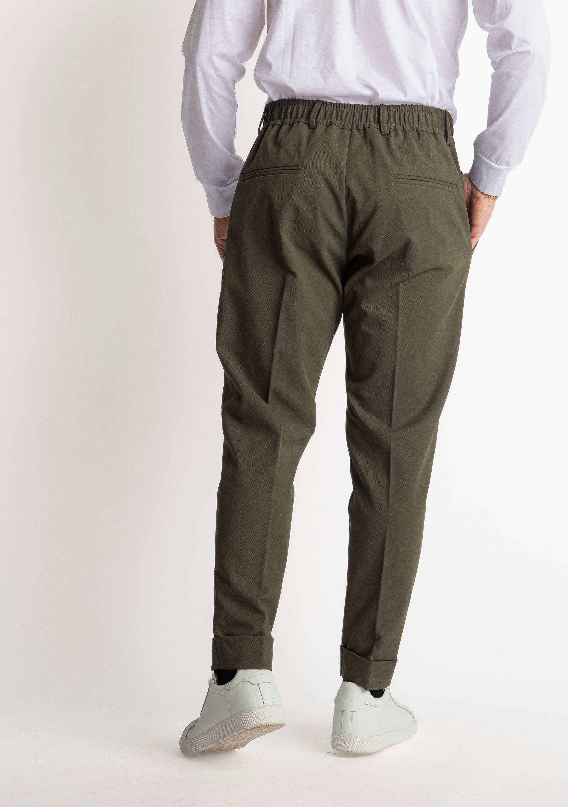 Pantalaccio Malta in Gabardina Verde Militare