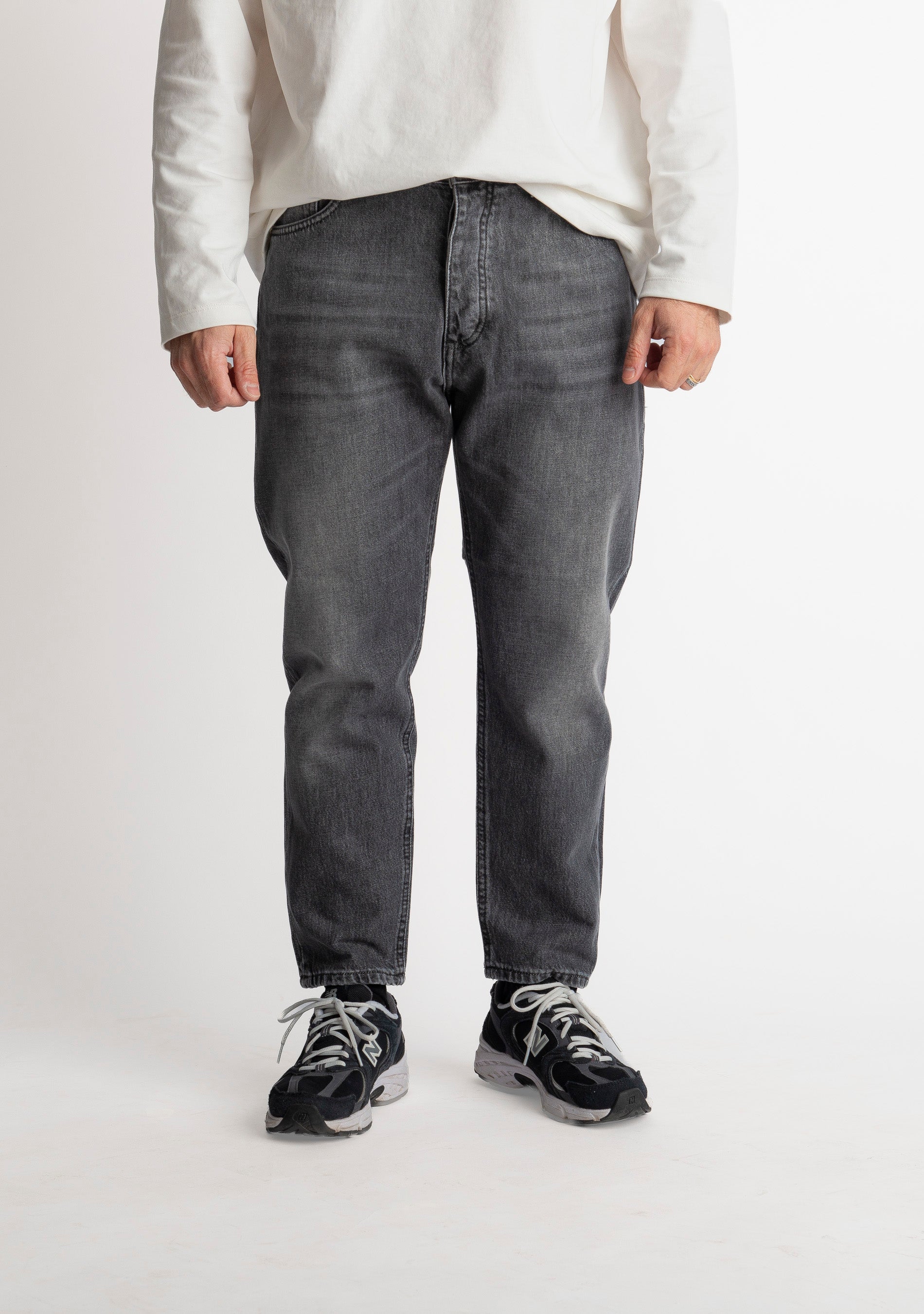 Jeans Carrot Fit S122 Grigio - Cotone Mercerizzato