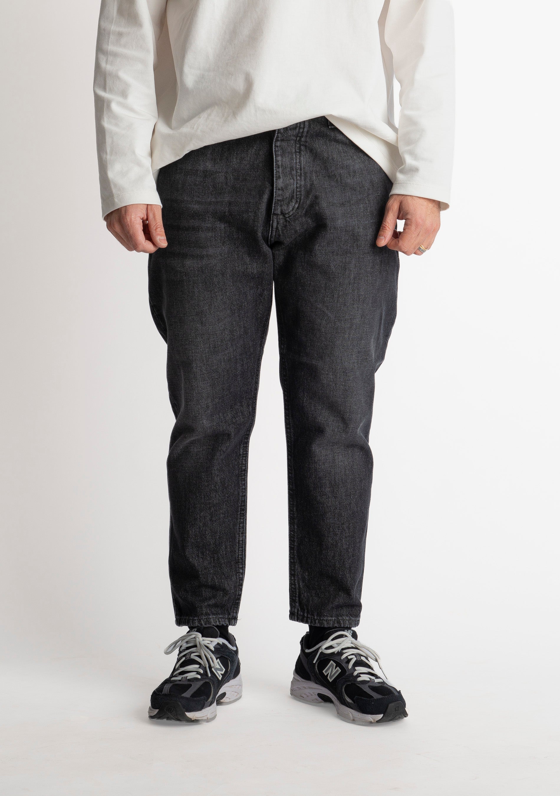 Jeans Carrot Fit S190 Nero - Cotone Mercerizzato