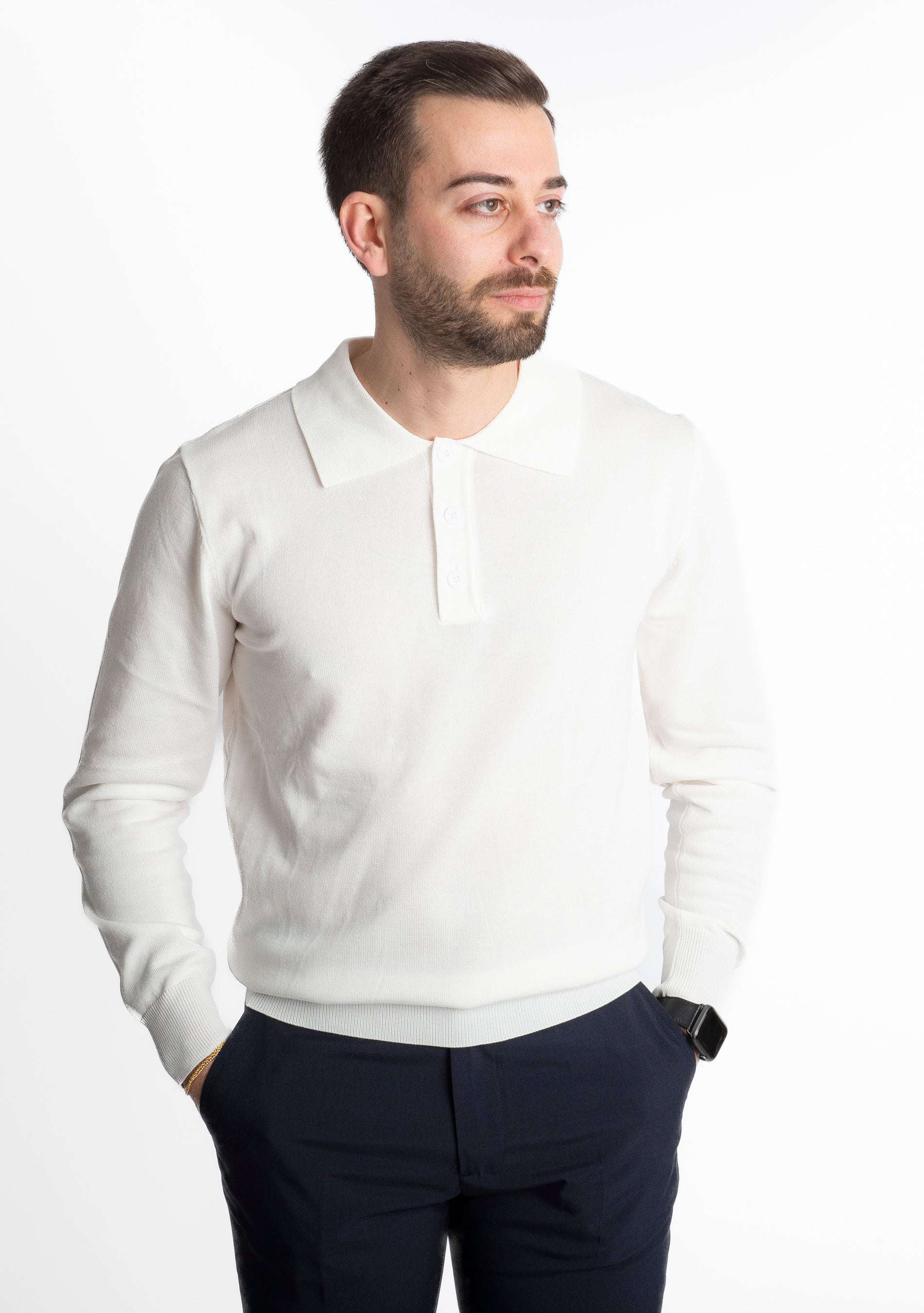 Polo in Maglia MP888 Bianca