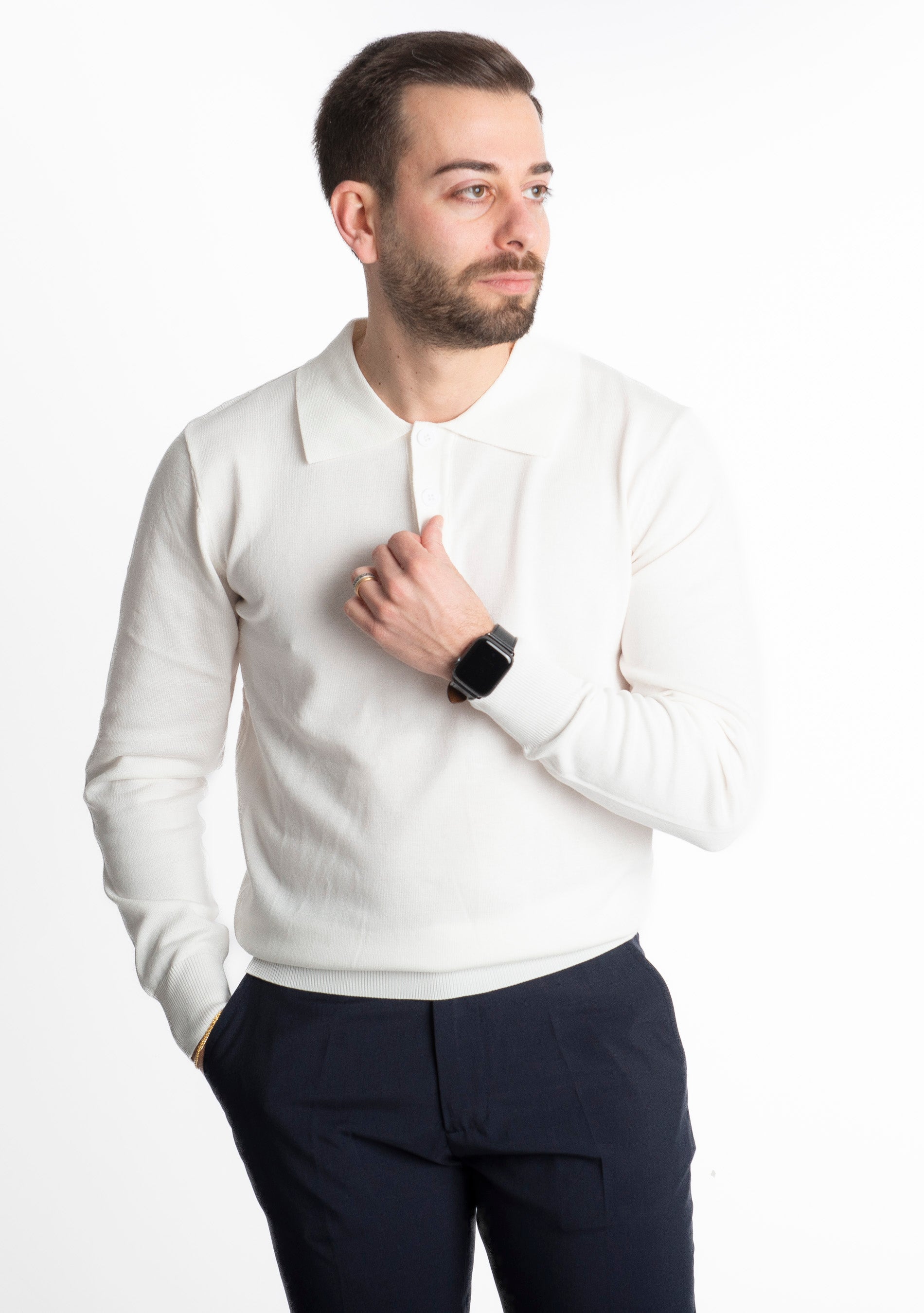 Polo in Maglia MP888 Bianca