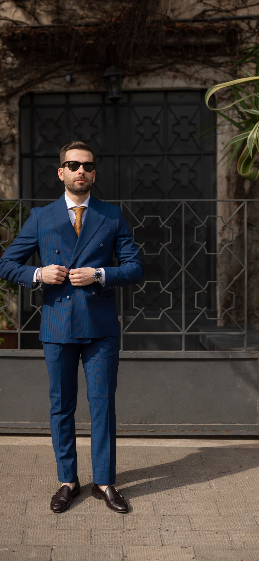 Abito Doppio Petto Grisa Blu Navy