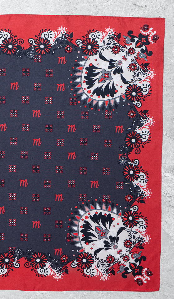 Foulard Bamboo Flower Shadows in Seta