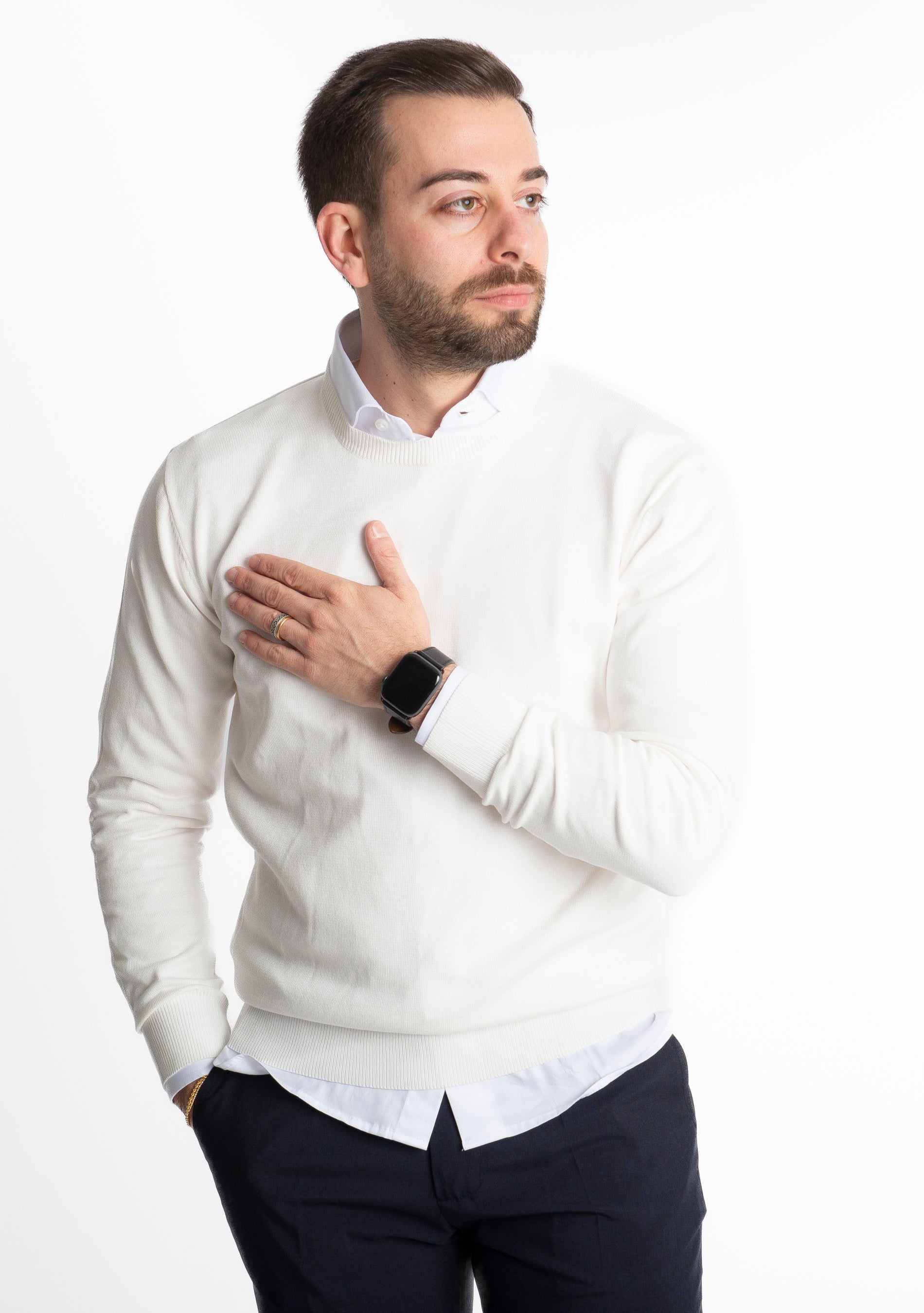 Maglioncino in Maglia MY866 Bianco