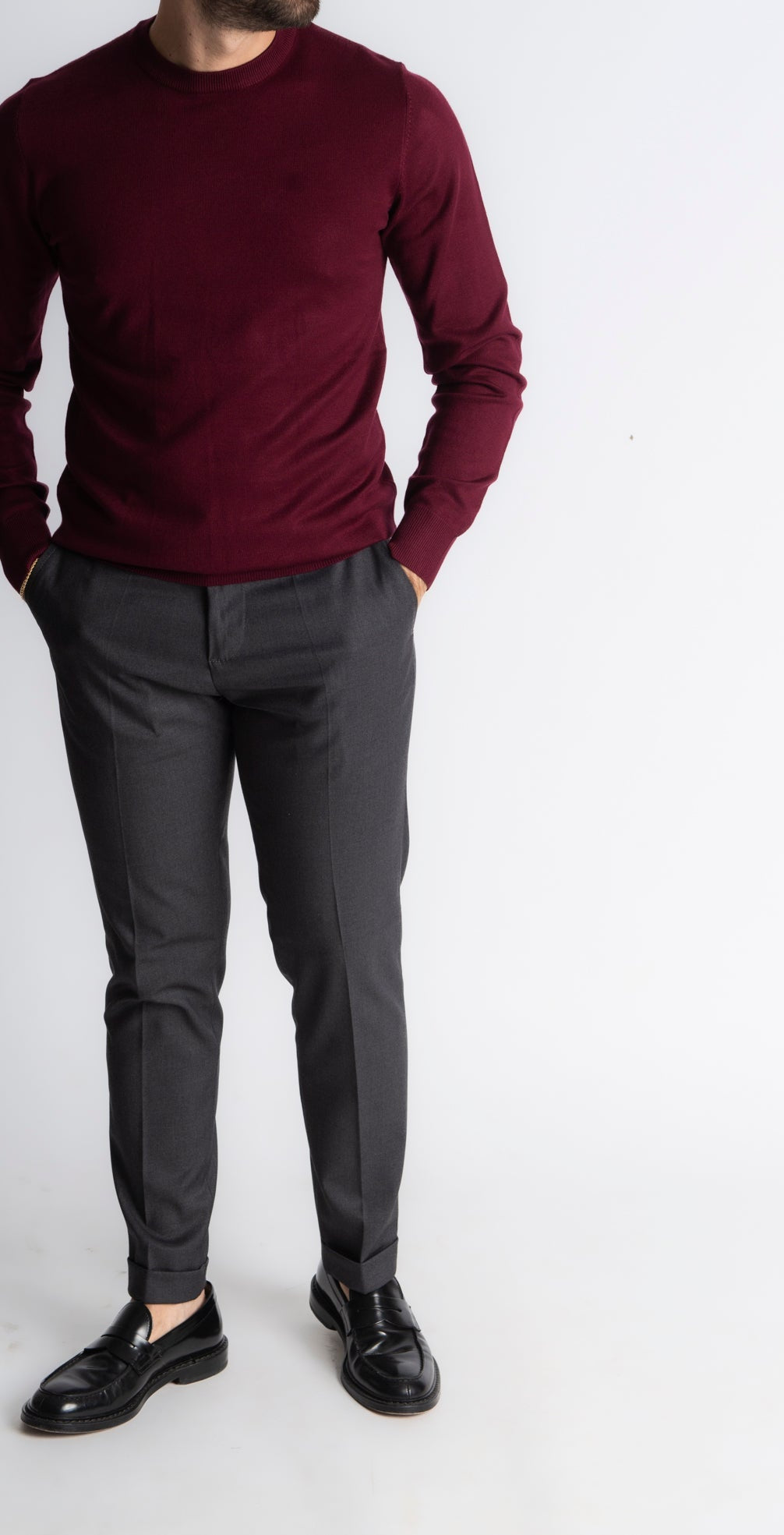 Maglioncino in Maglia MY866 Bordeaux
