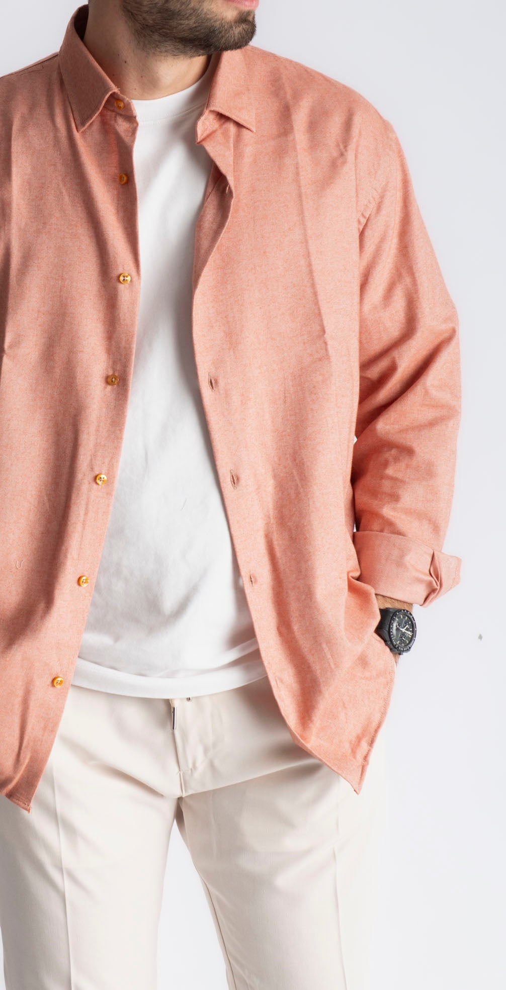 Camicia Flanella Arancio - SEASON LAB