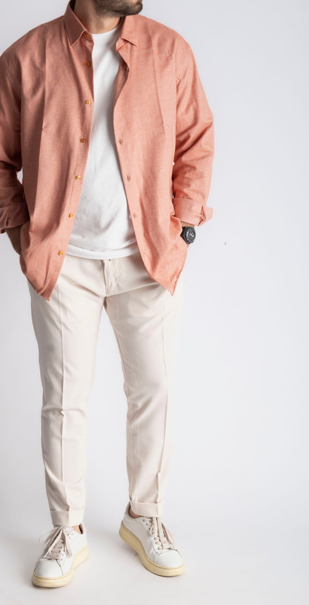 Camicia Flanella Arancio - SEASON LAB