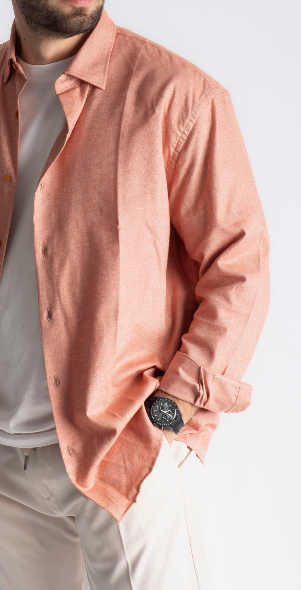 Camicia Flanella Arancio - SEASON LAB
