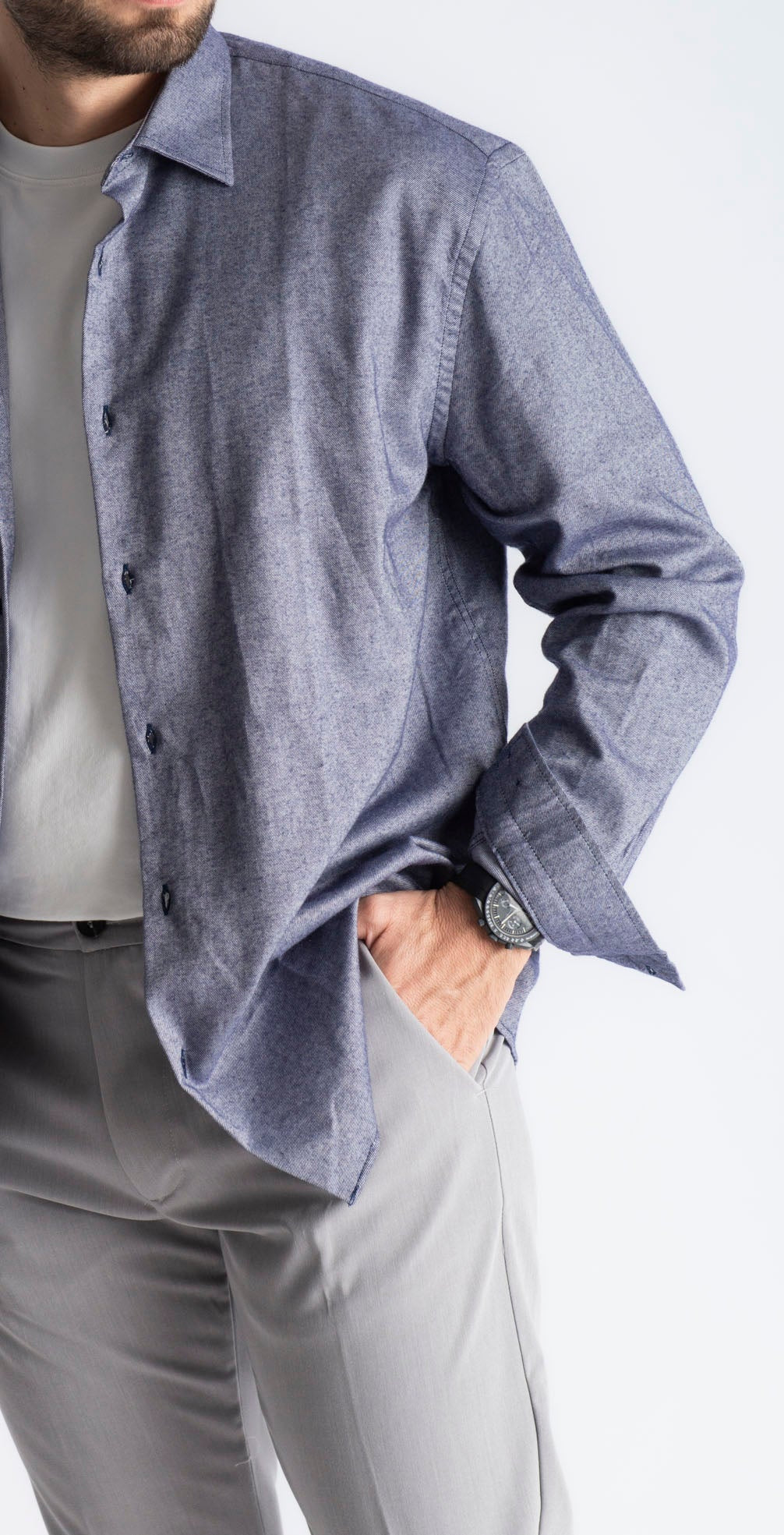 Camicia Flanella Blu - SEASON LAB