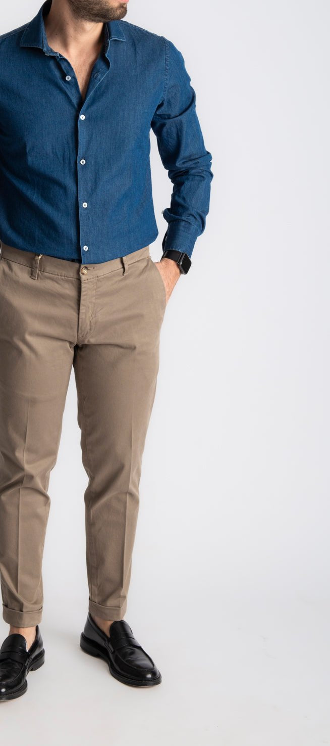 Camicia Denim Lavaggio Blu Scuro