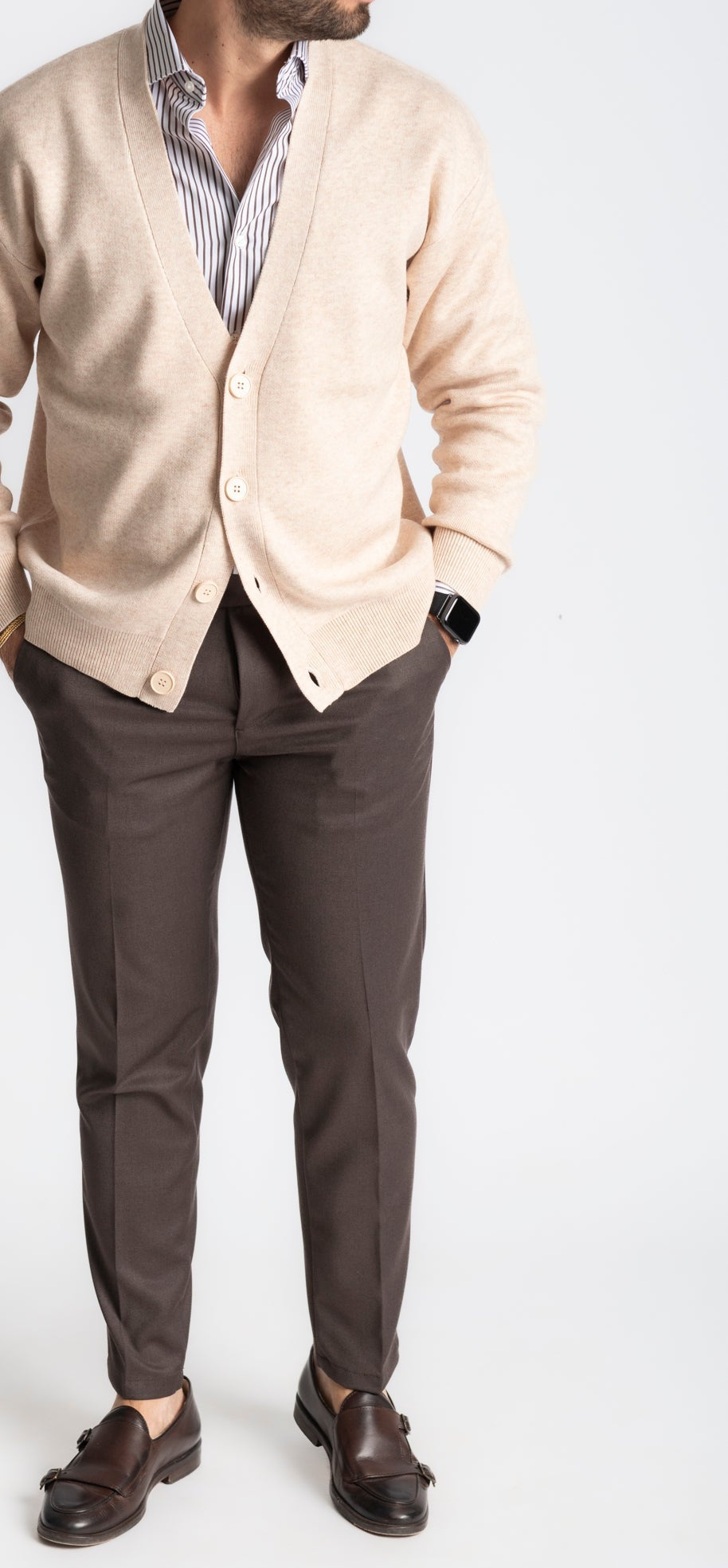 Camicia Rigata Marrone - SEASON LAB