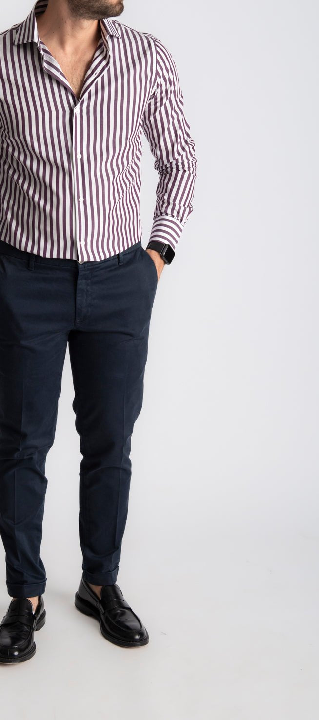 Camicia Rigata Porpora 531 - SEASON LAB