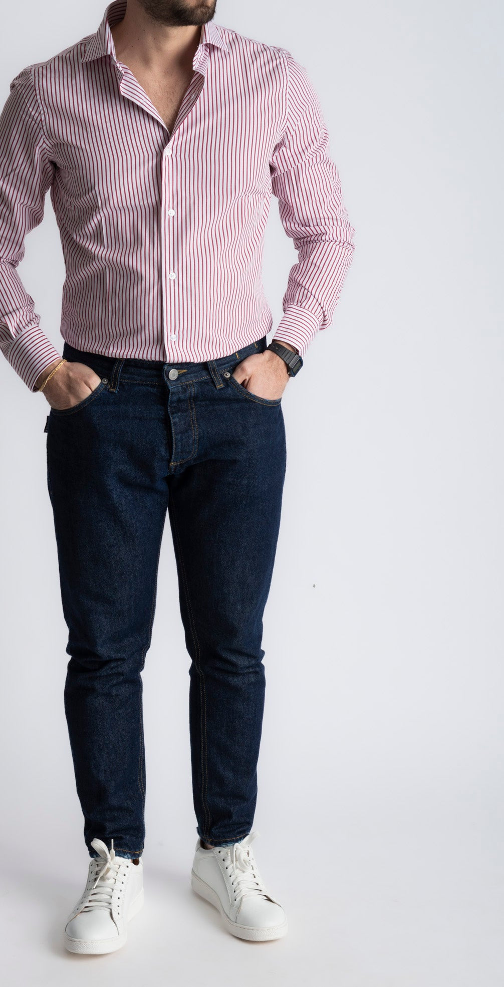 Camicia Rigata Rossa - SEASON LAB