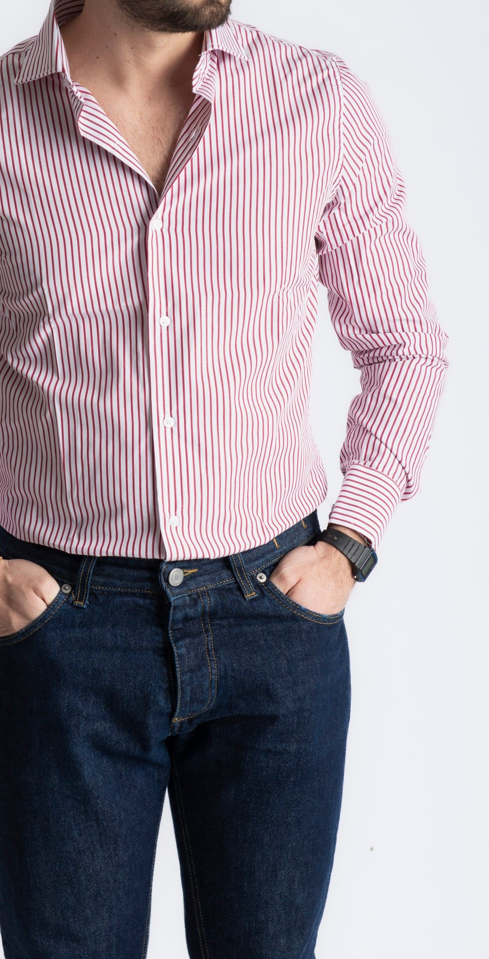 Camicia Rigata Rossa - SEASON LAB