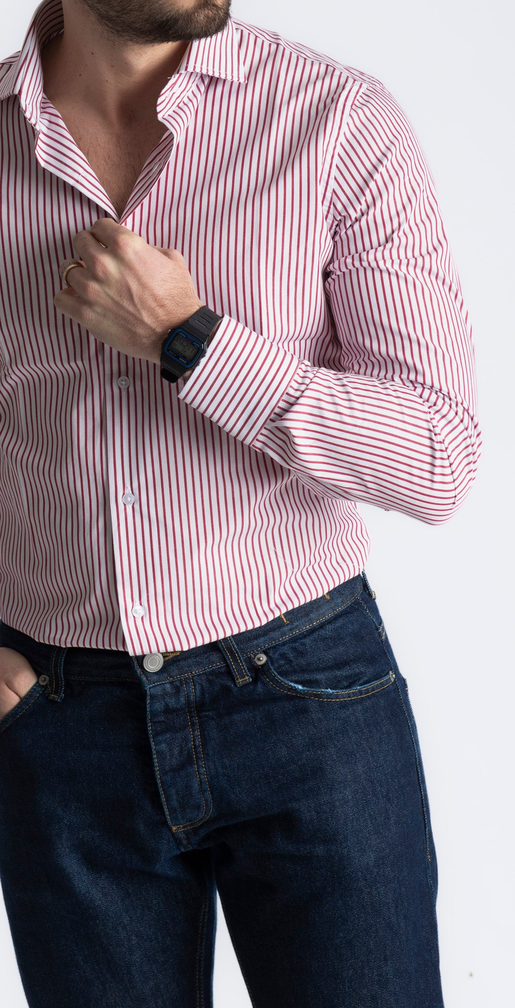Camicia Rigata Rossa - SEASON LAB