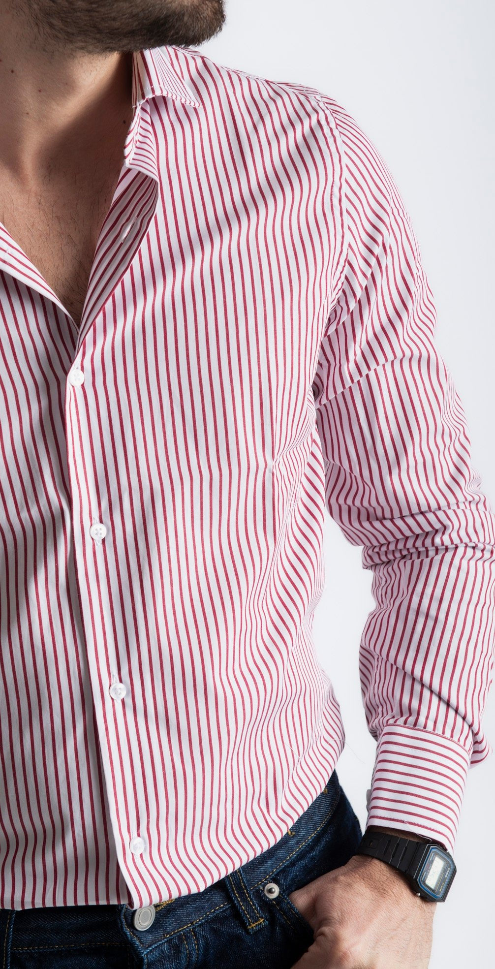 Camicia Rigata Rossa - SEASON LAB