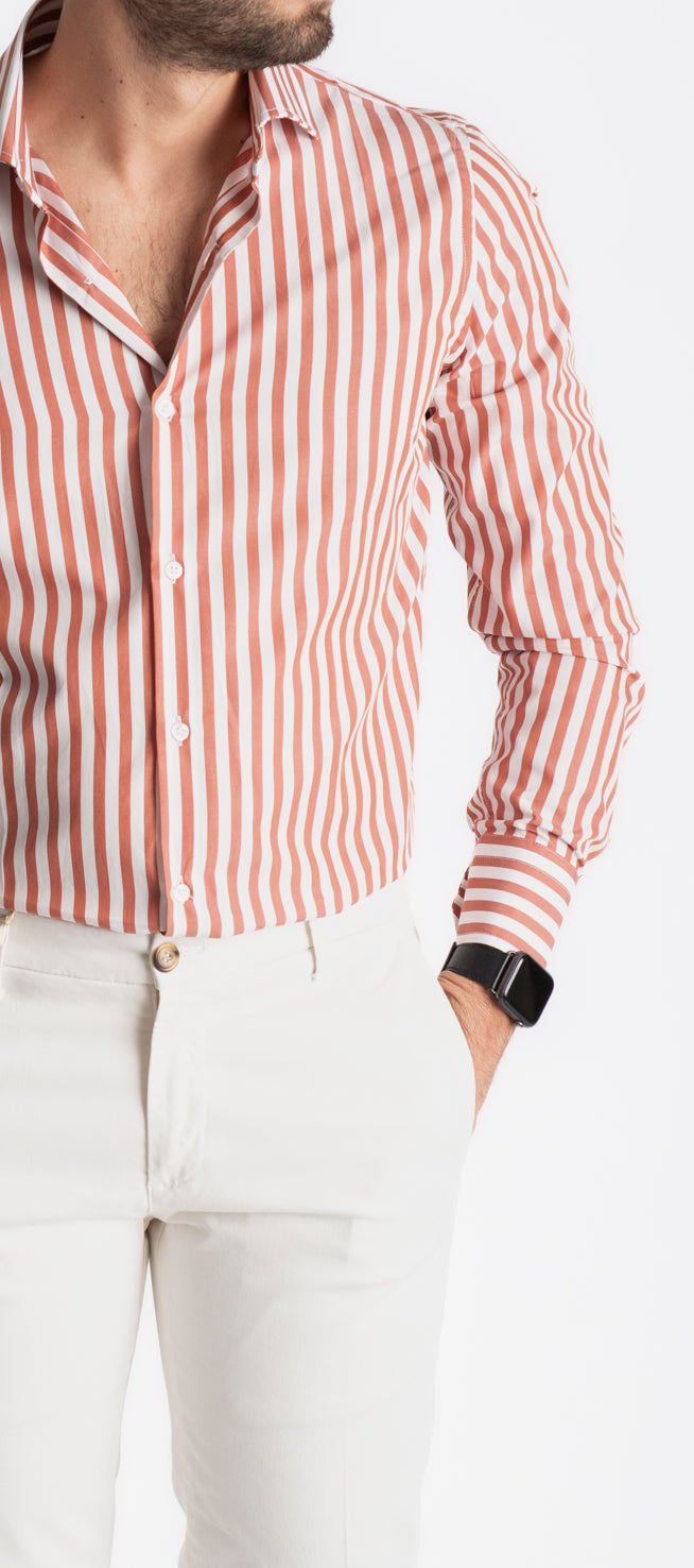 Camicia Rigata Tabacco 531 - SEASON LAB