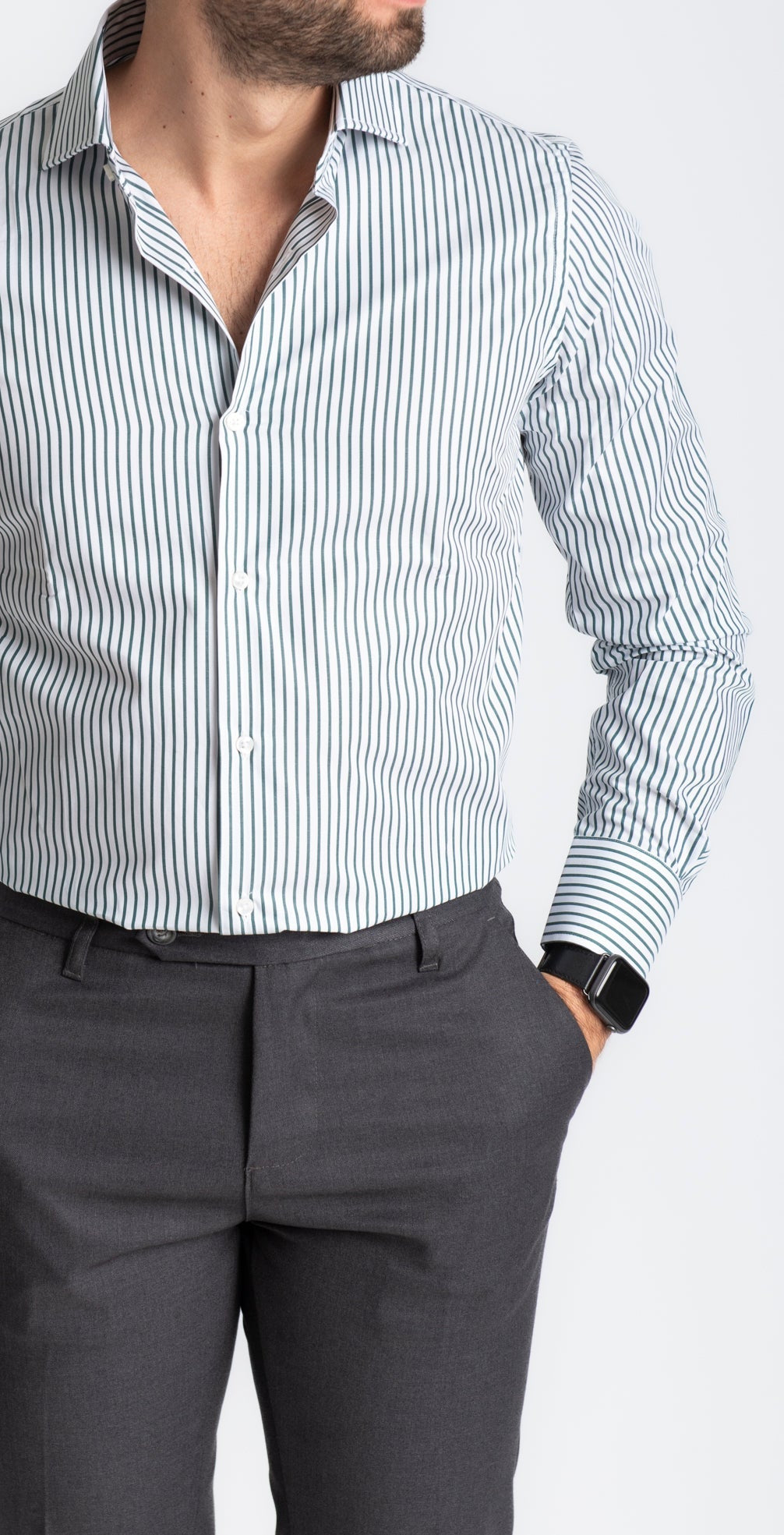 Camicia Rigata Verde - SEASON LAB