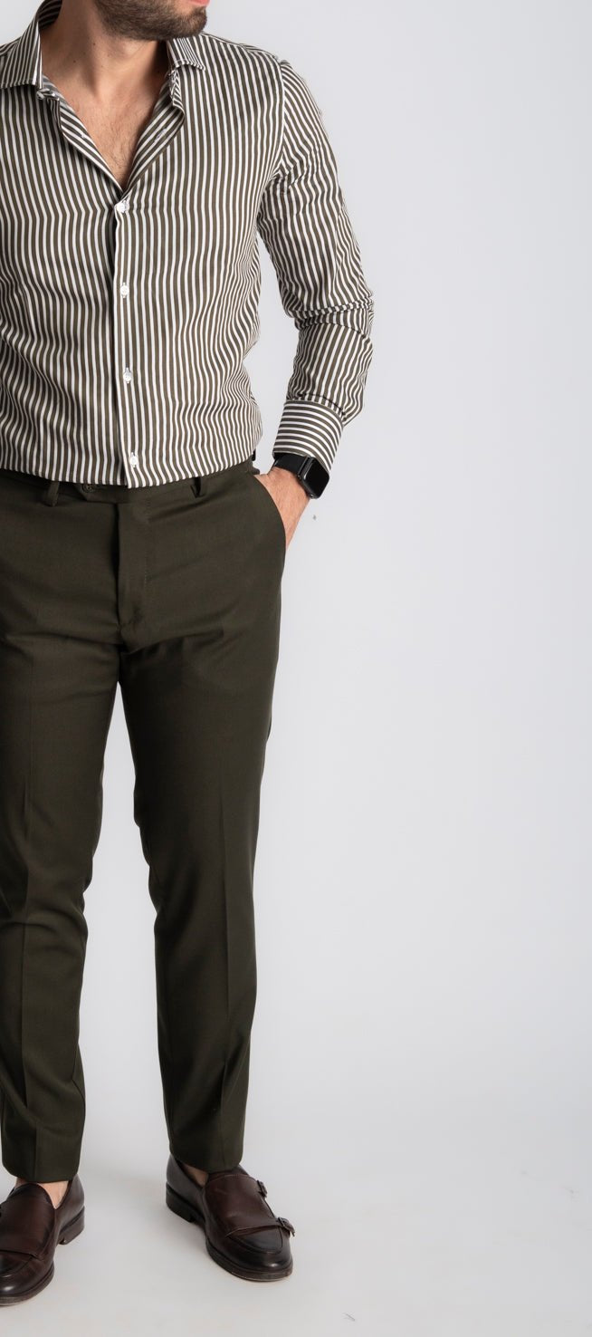 Camicia Rigata Verde 532 - SEASON LAB