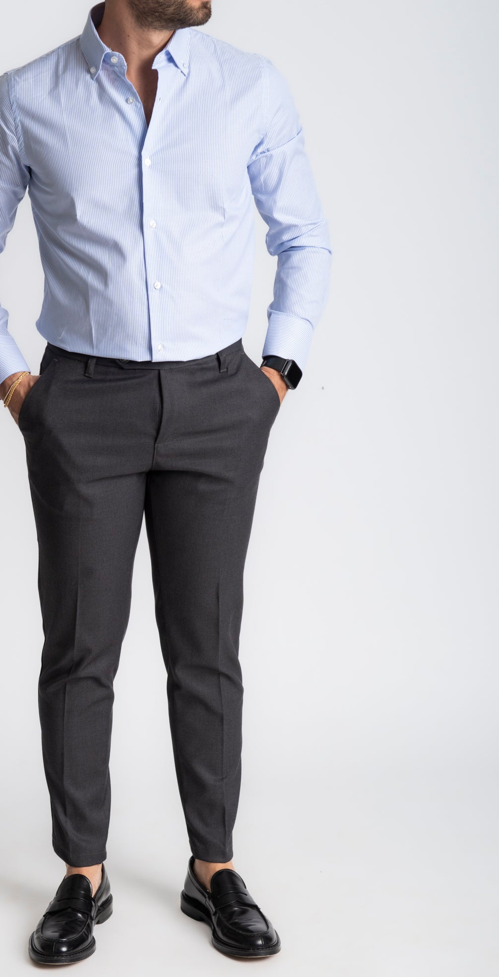 Camicia Rigo Piccolo Botton Down Celeste - SEASON LAB