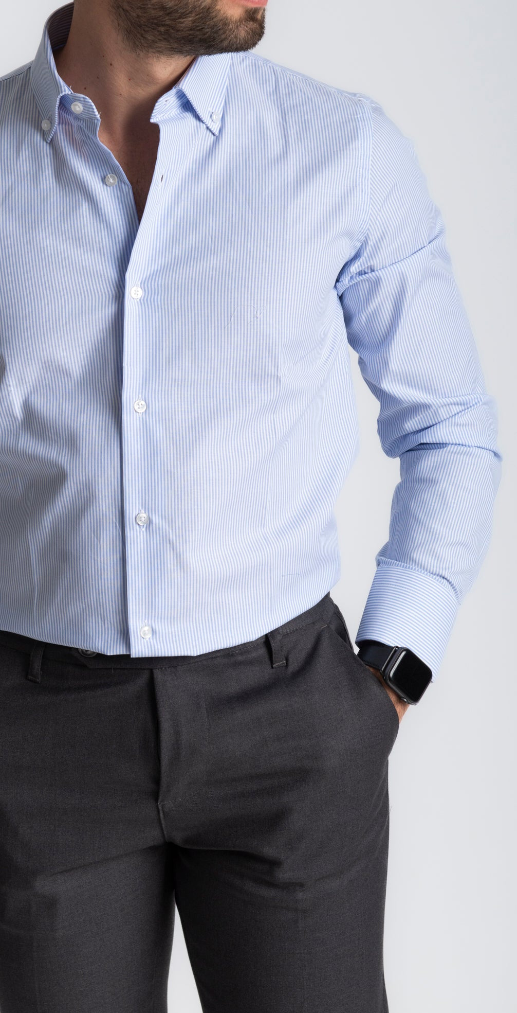 Camicia Rigo Piccolo Botton Down Celeste - SEASON LAB