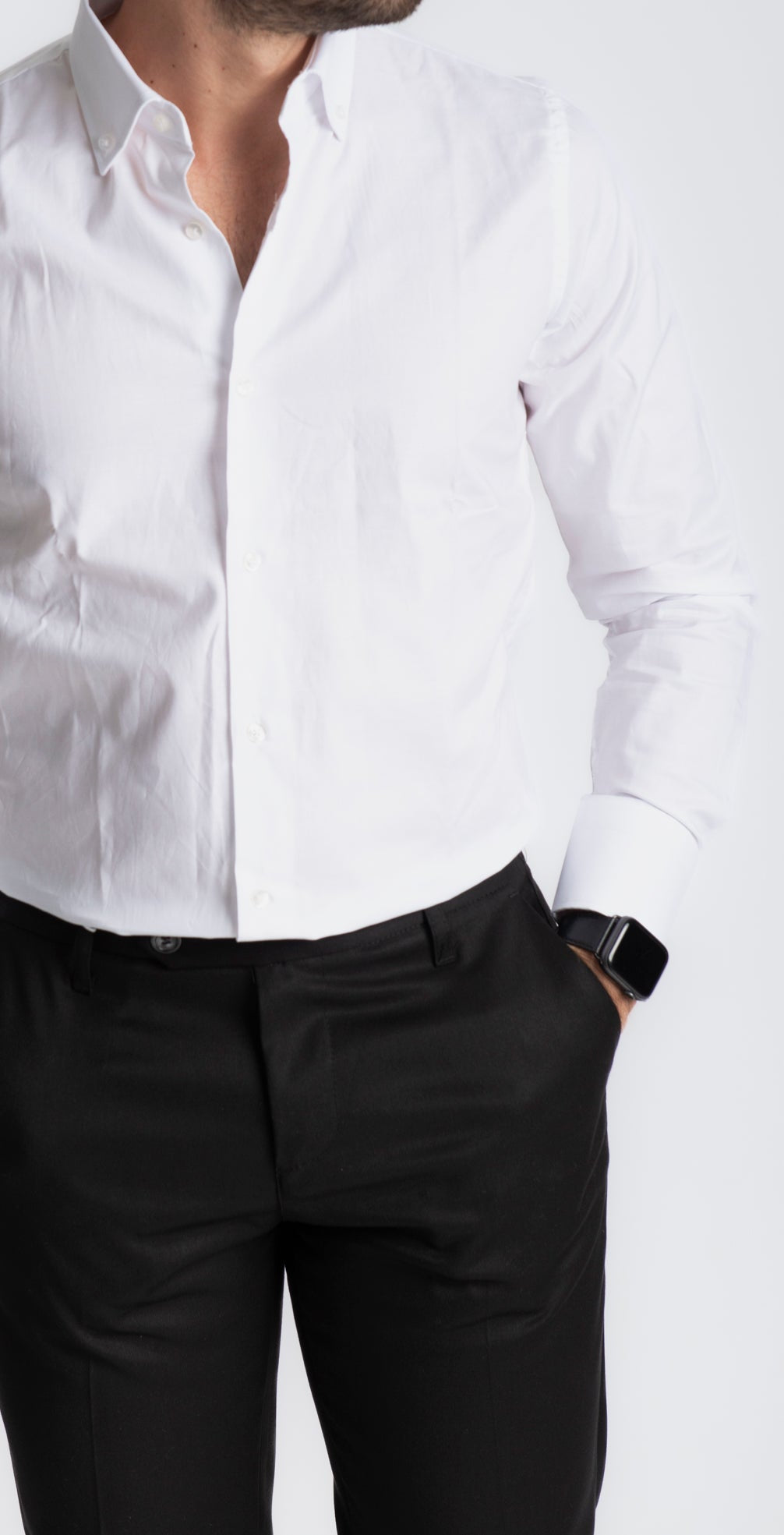 Camicia Tinta Unita Botton Down Bianco - SEASON LAB