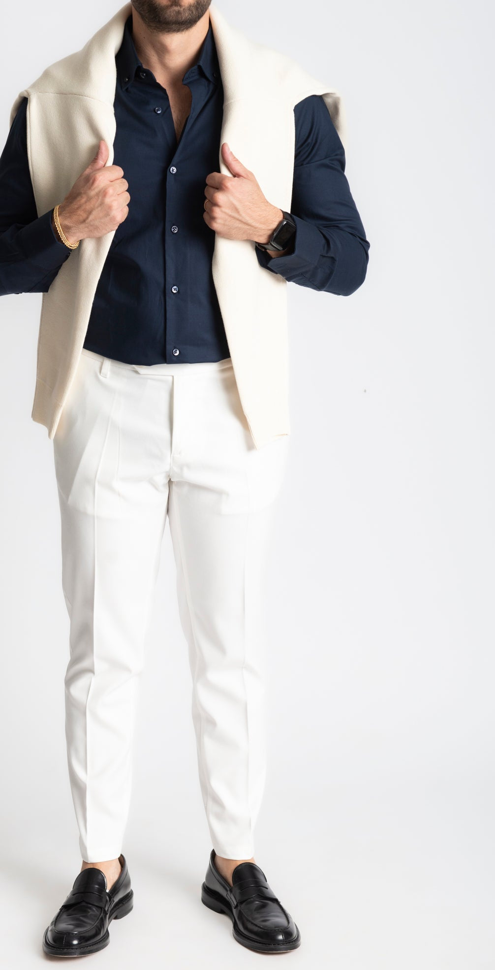 Camicia Tinta Unita Botton Down Blu - SEASON LAB