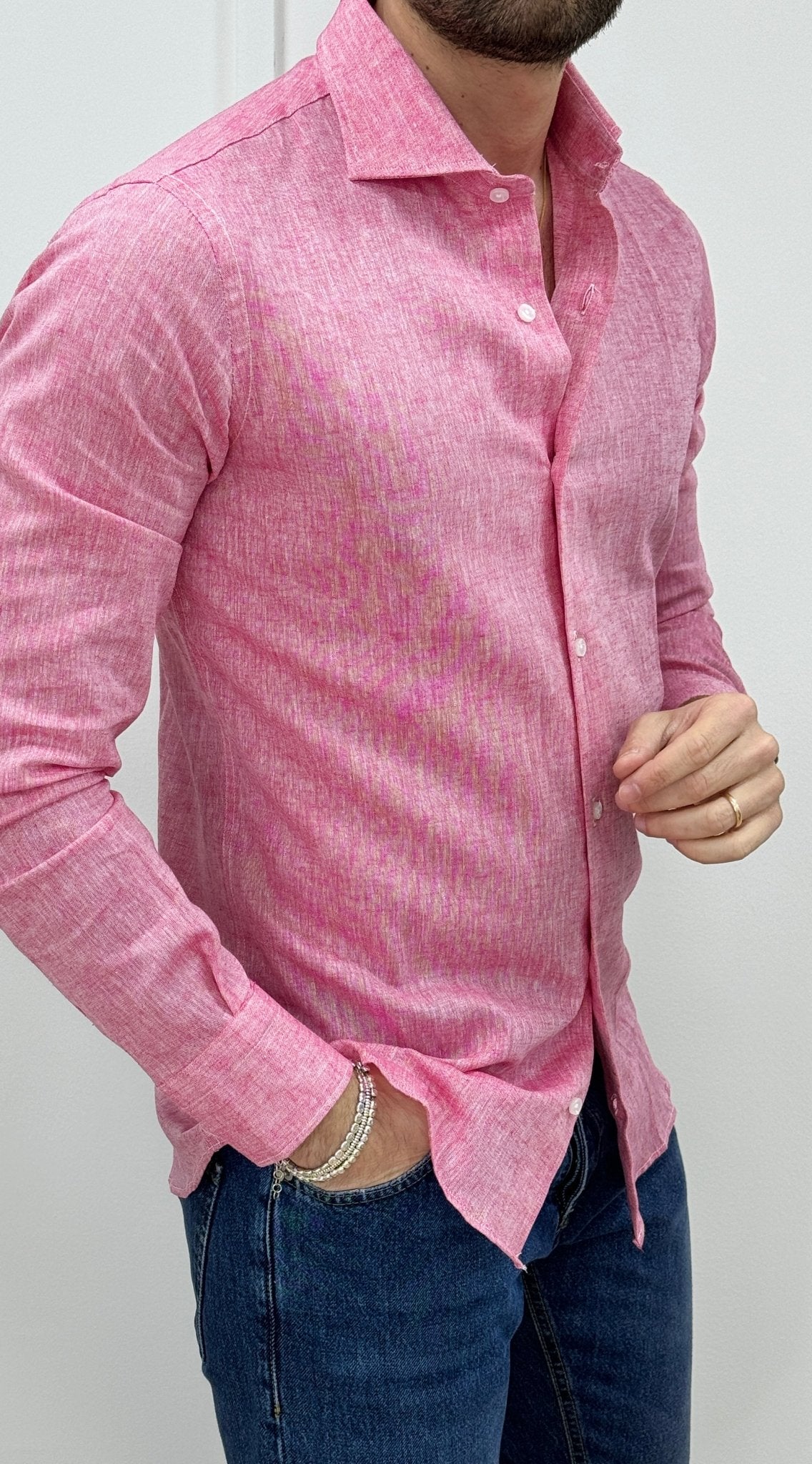 Camicia Uomo Lino Fucsia - SEASON LAB