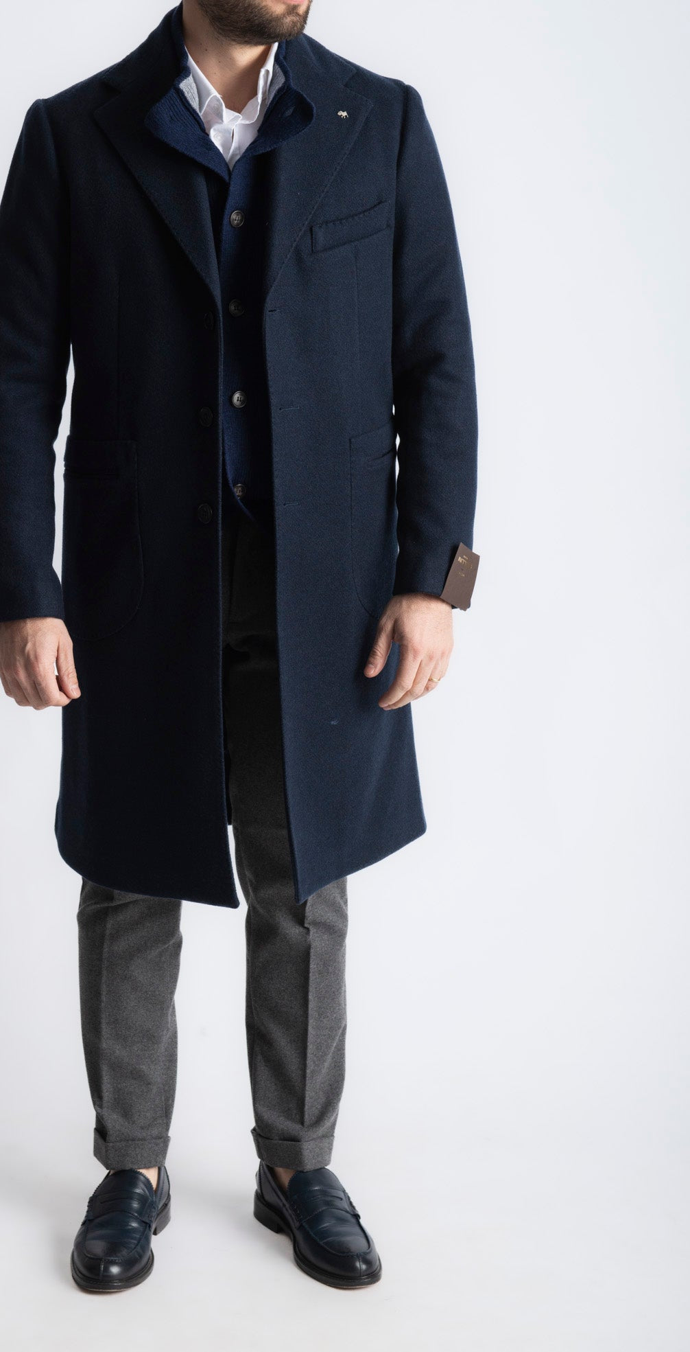 Cappotto Loden In Lana Blu - SEASON LAB