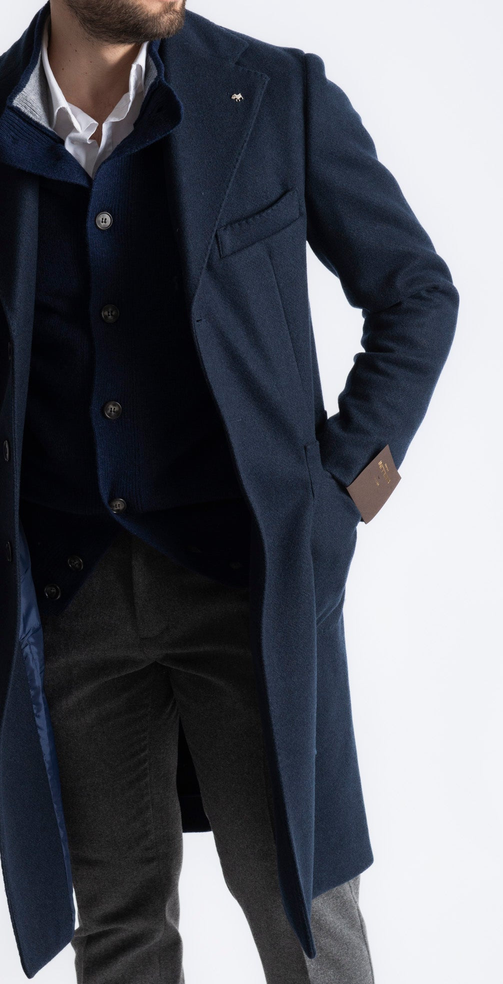 Cappotto Loden In Lana Blu - SEASON LAB