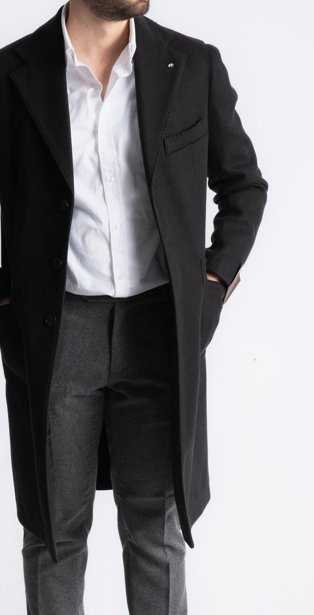Cappotto Loden In Lana Nero - SEASON LAB