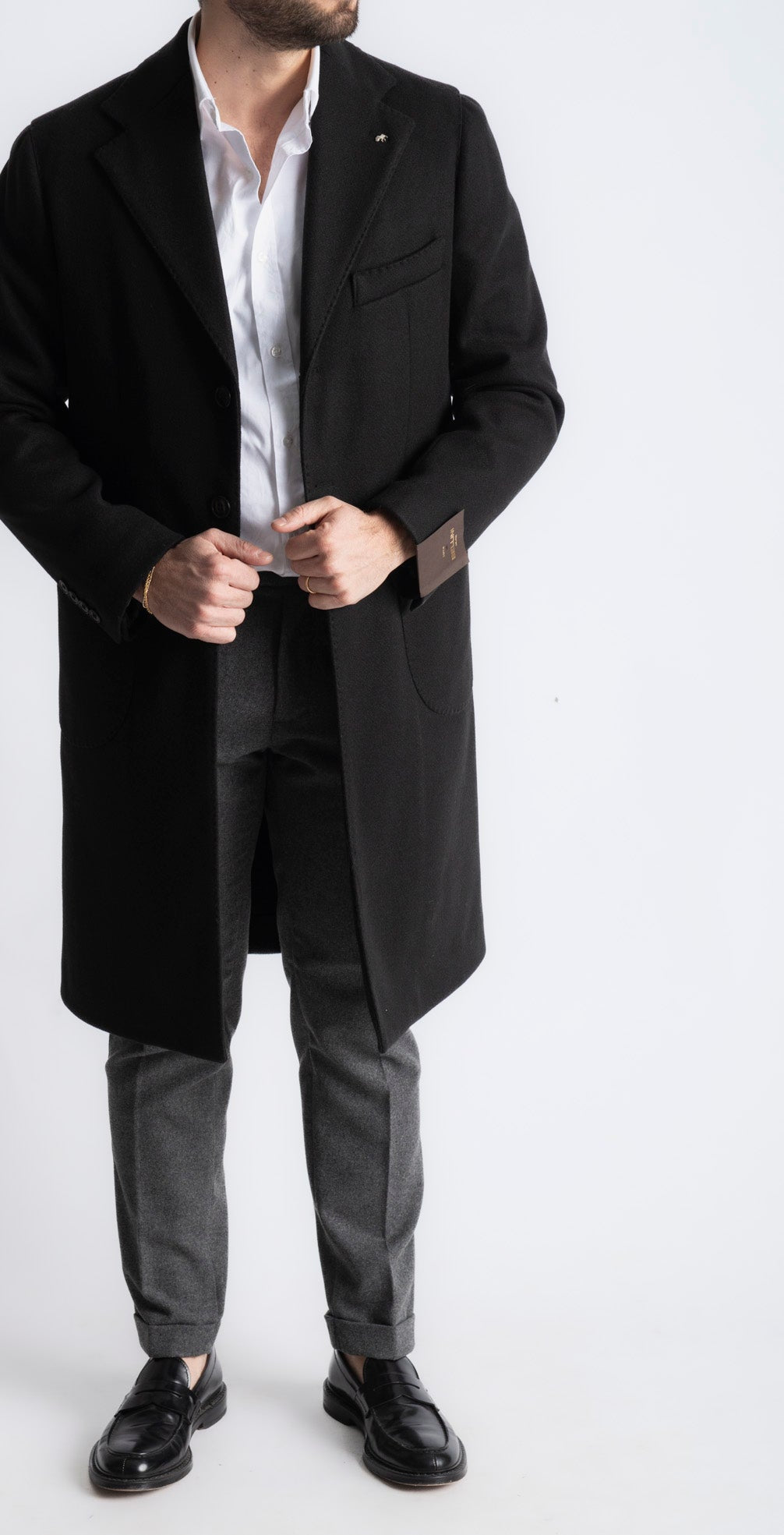 Cappotto Loden In Lana Nero - SEASON LAB