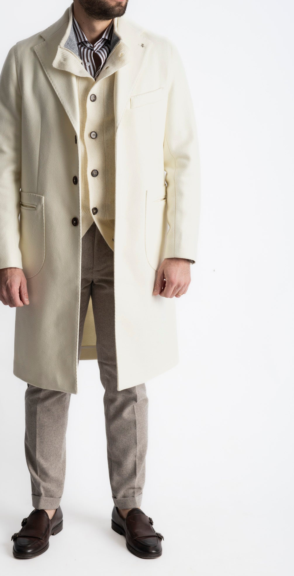 Cappotto Loden In Lana Panna - SEASON LAB