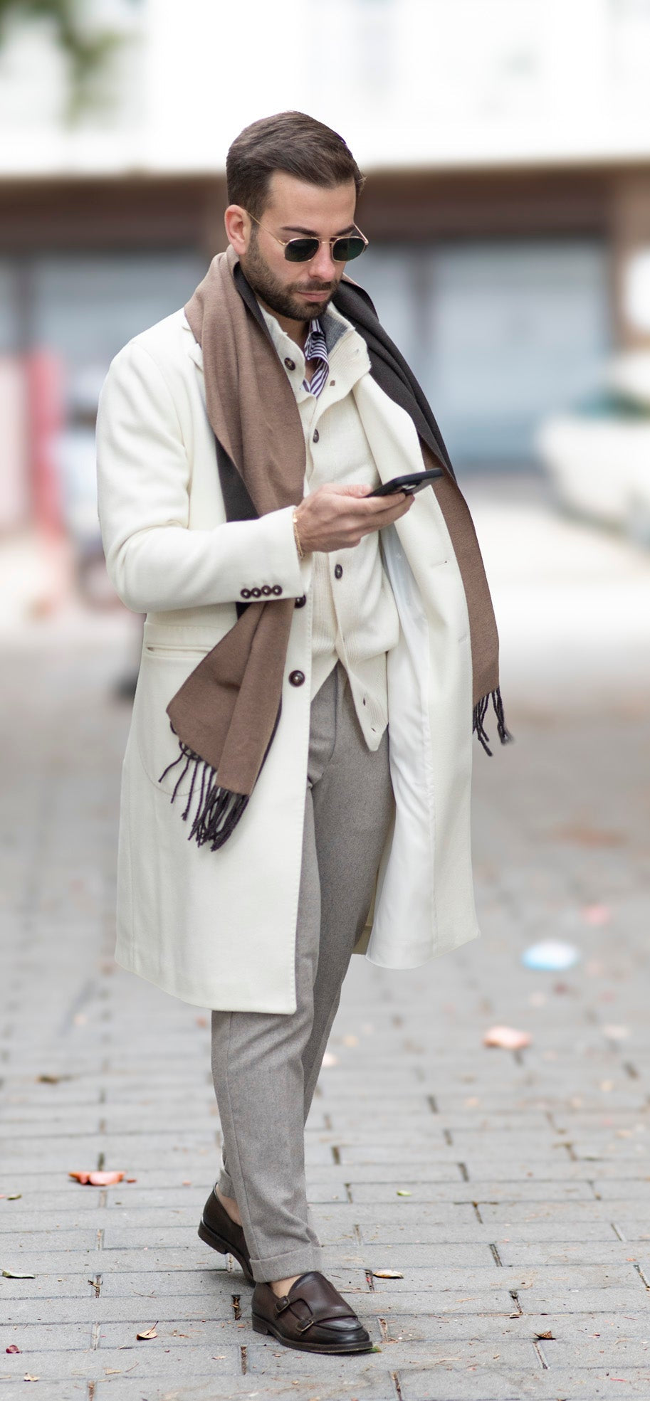 Cardigan In Lana Con Bottoni Panna - SEASON LAB