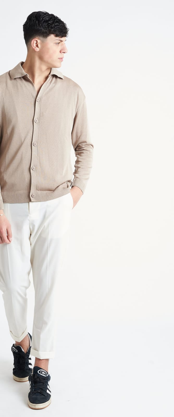 Giacca Polo In Filo Beige - SEASON LAB