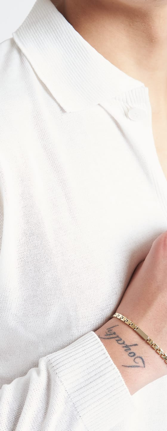 Giacca Polo In Filo Bianco - SEASON LAB