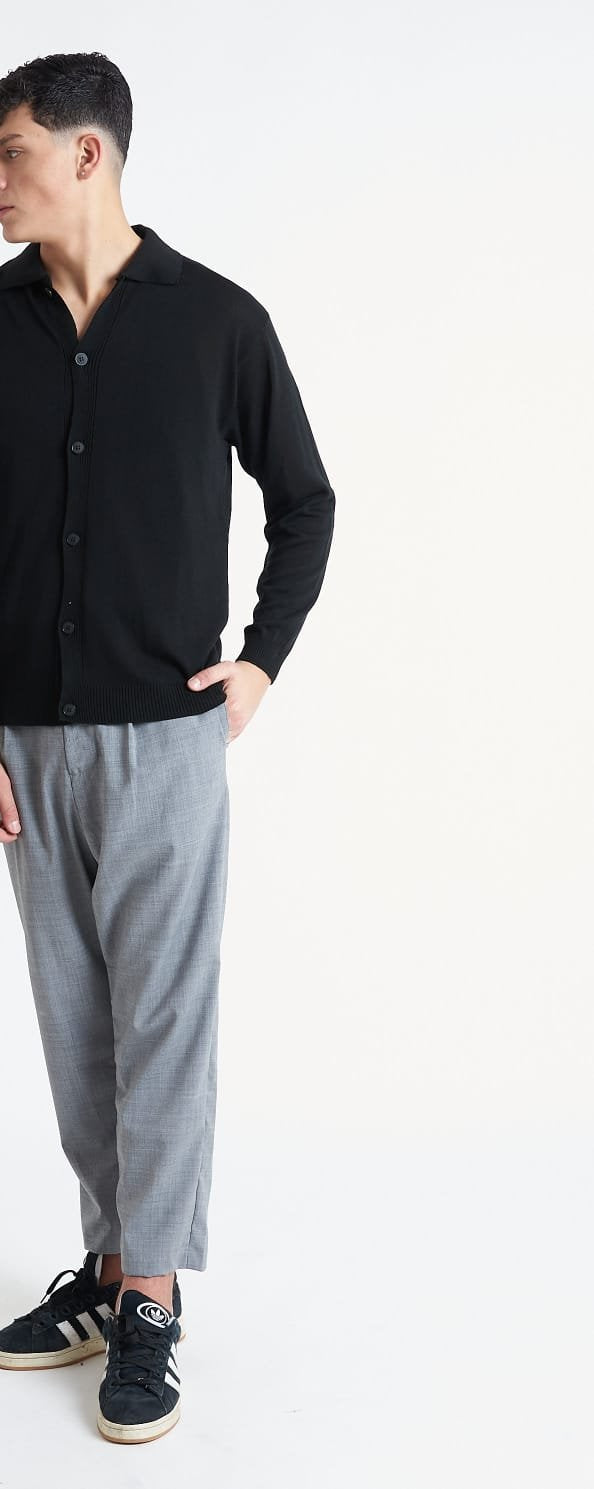 Giacca Polo In Filo Nero - SEASON LAB