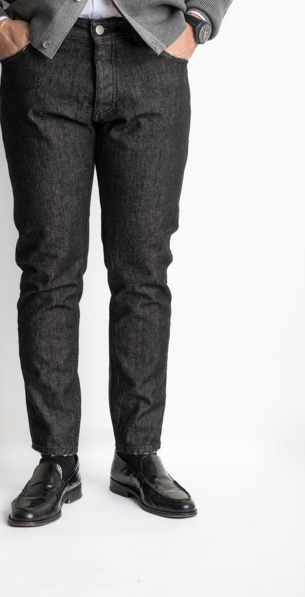 Jeans Slim Fit Lavaggio Zero Nero