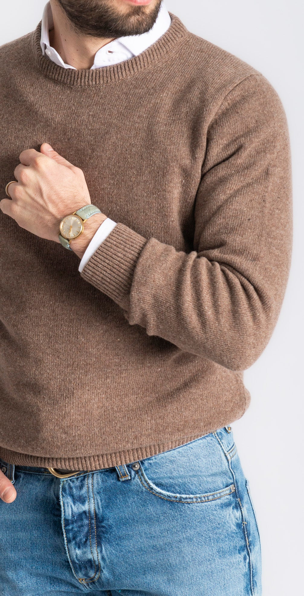 Maglione Girocollo In Lana Moro - SEASON LAB