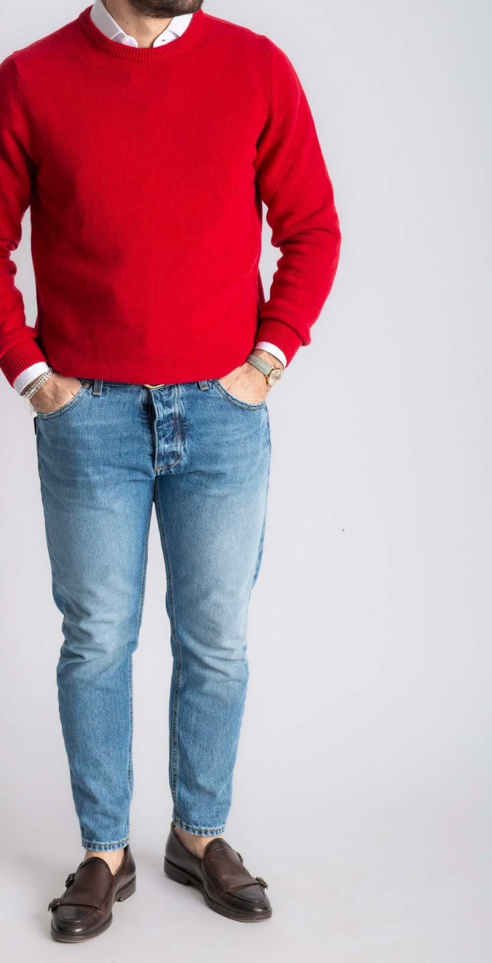 Maglione Girocollo In Lana Rosso - SEASON LAB