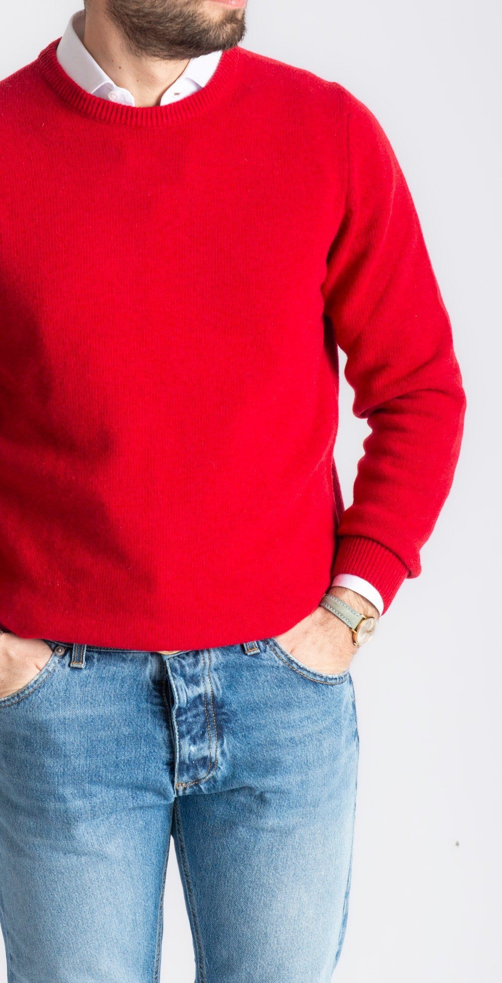 Maglione Girocollo In Lana Rosso - SEASON LAB