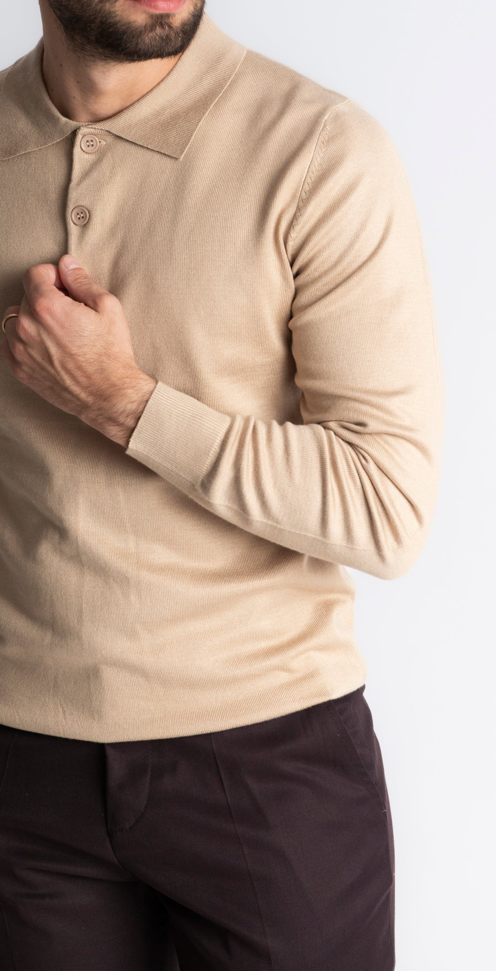 Polo In Filo Beige - SEASON LAB
