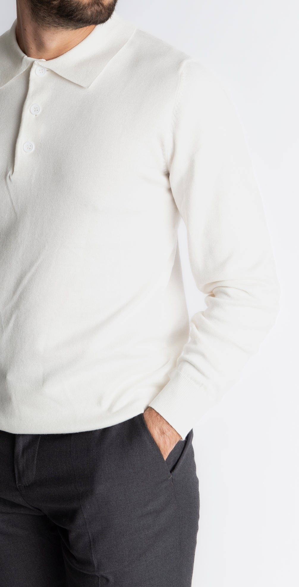 Polo In Filo Bianco - SEASON LAB
