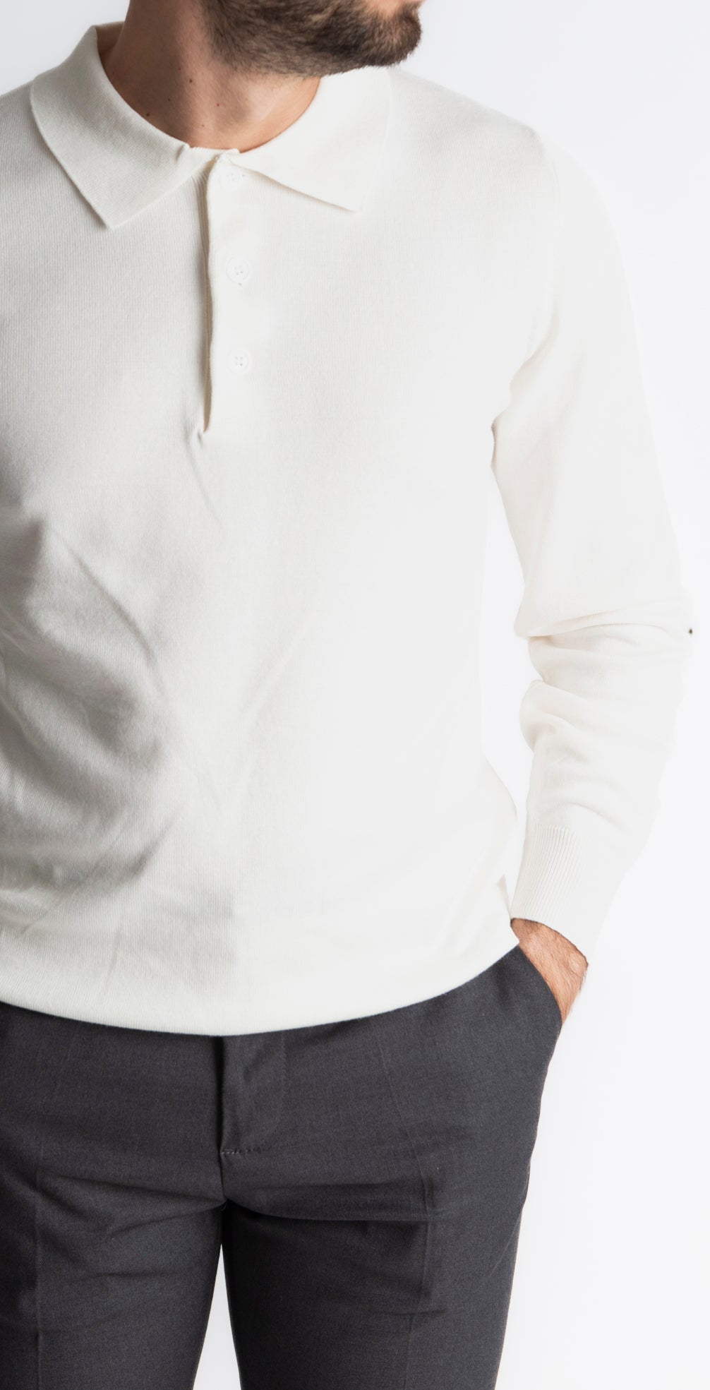 Polo In Filo Bianco - SEASON LAB