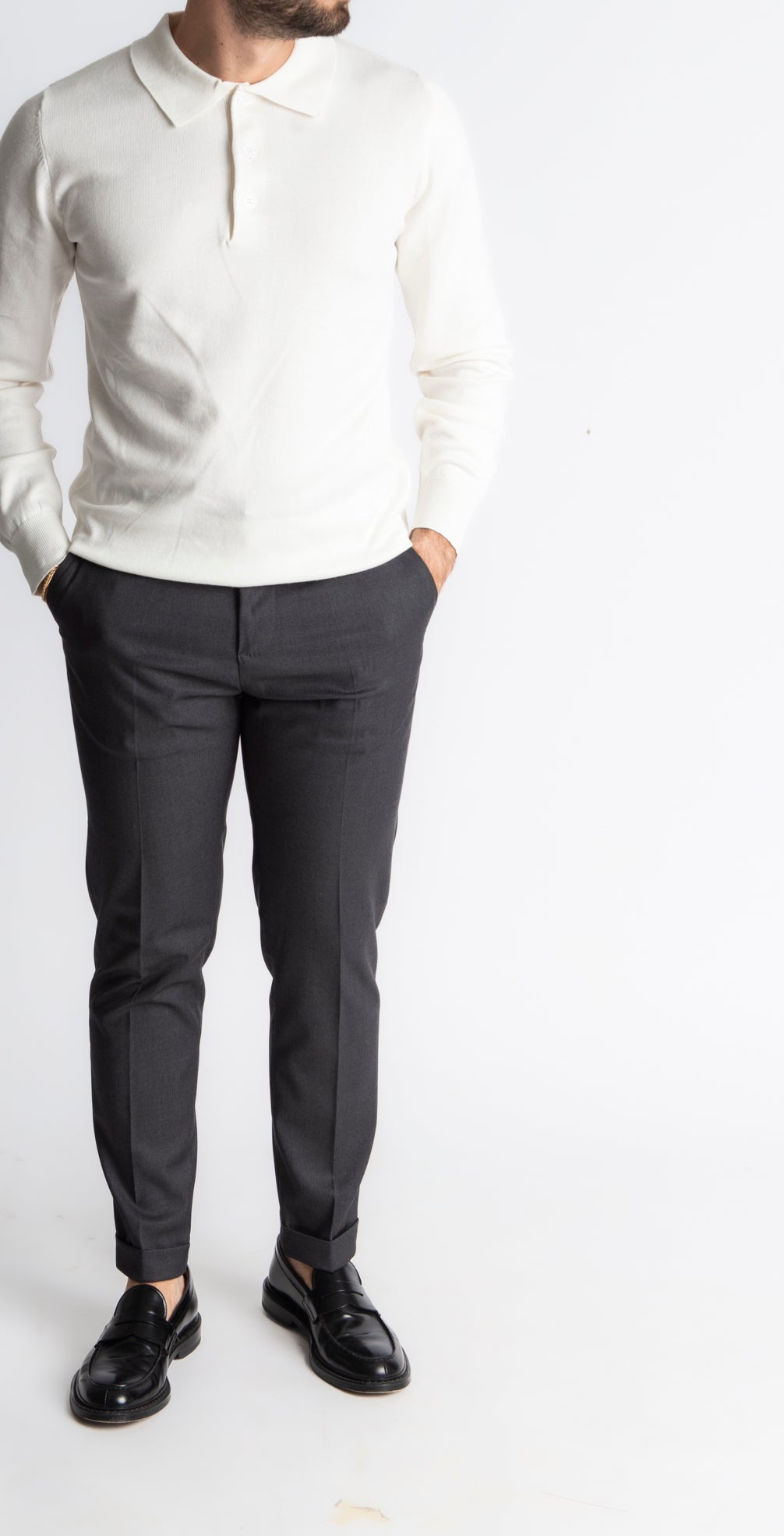 Polo In Filo Bianco - SEASON LAB