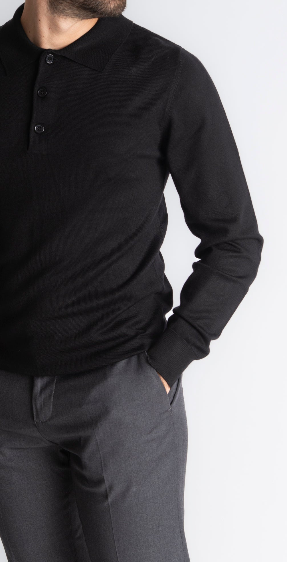 Polo In Filo Nero - SEASON LAB