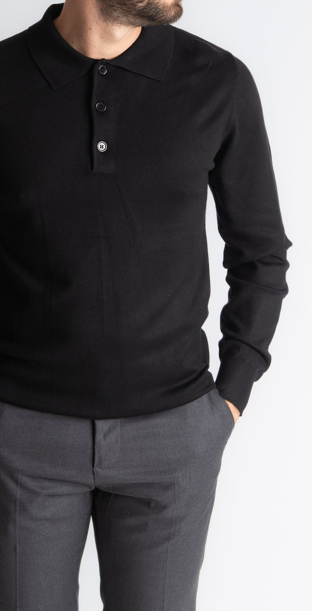 Polo In Filo Nero - SEASON LAB