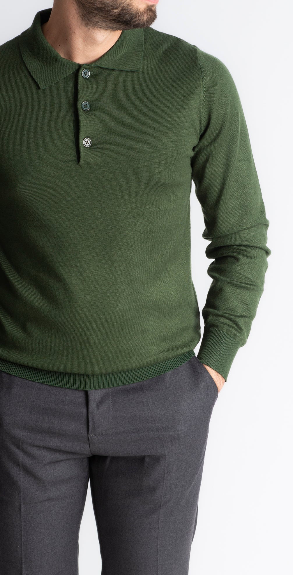 Polo In Filo Verde - SEASON LAB